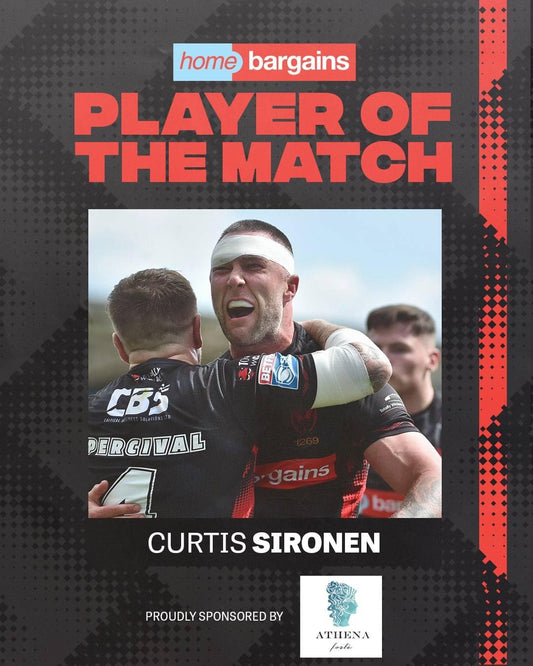 Athena forte sponsored player Curtis Sironen shines in the game against Salford 💪🏻