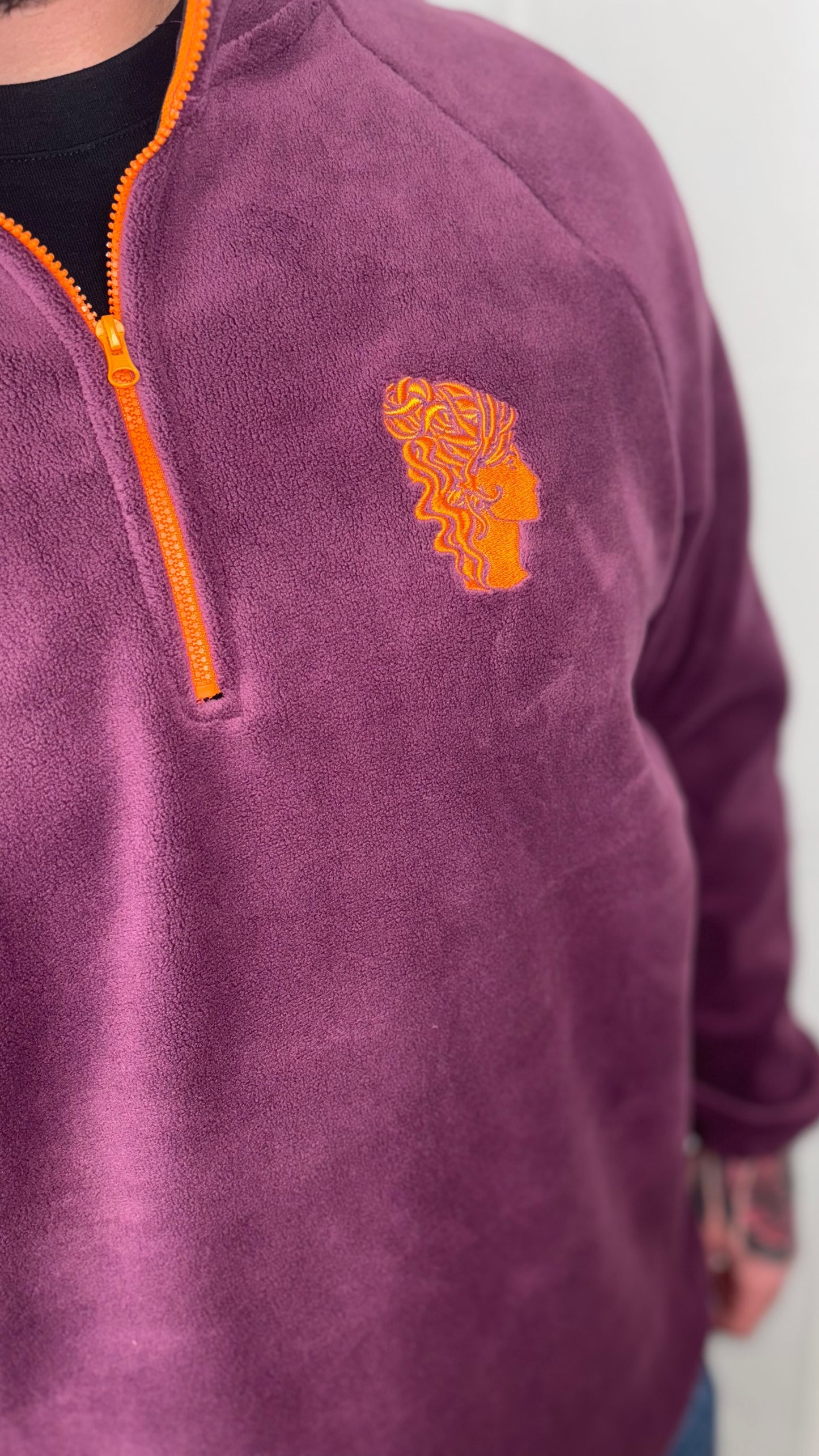 Mauve Quarter Zip Fleece