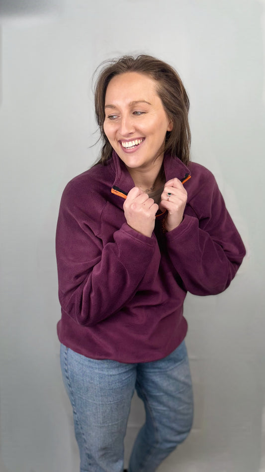 Mauve Quarter Zip Fleece